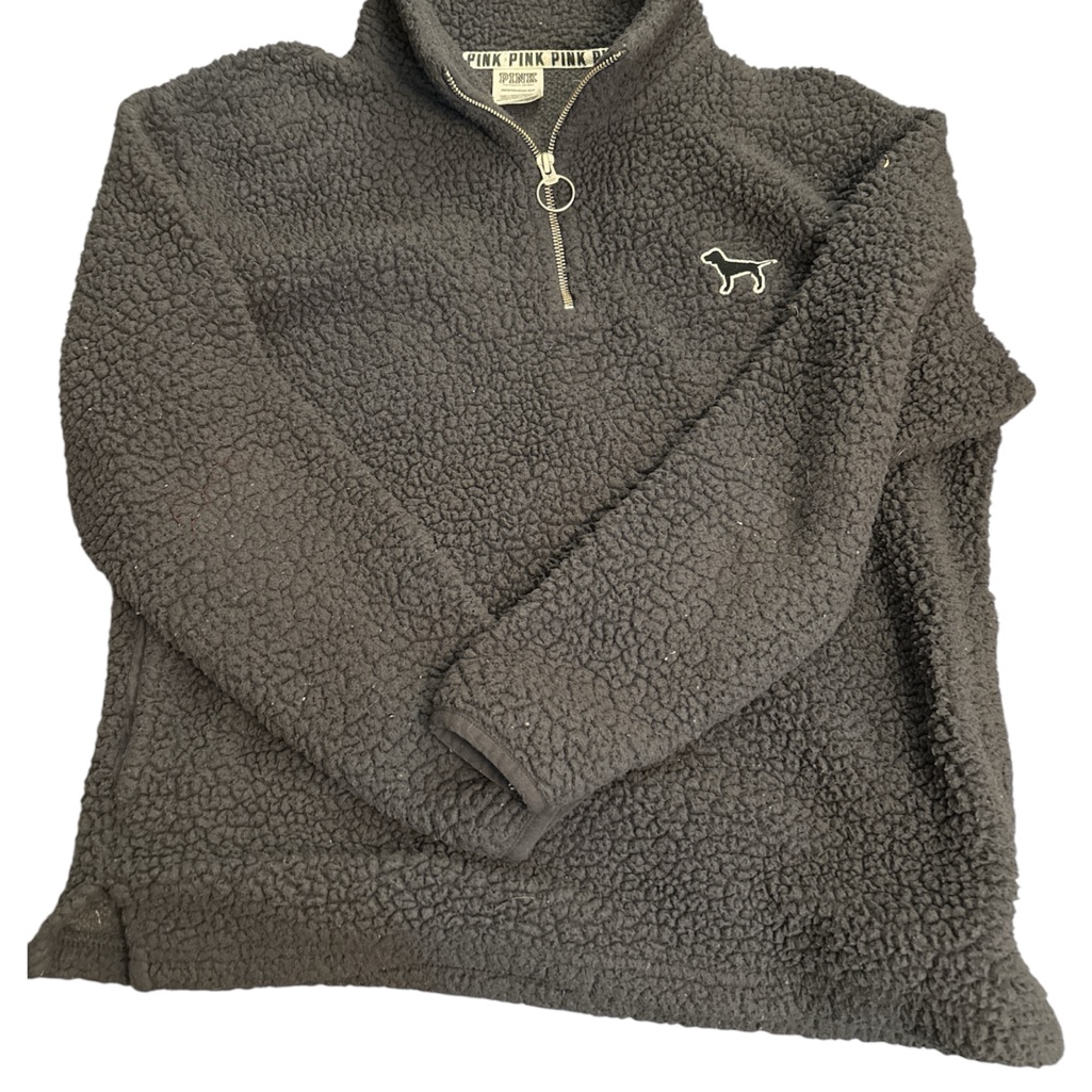 Victoria's Secret Gray Sherpa Hoodie